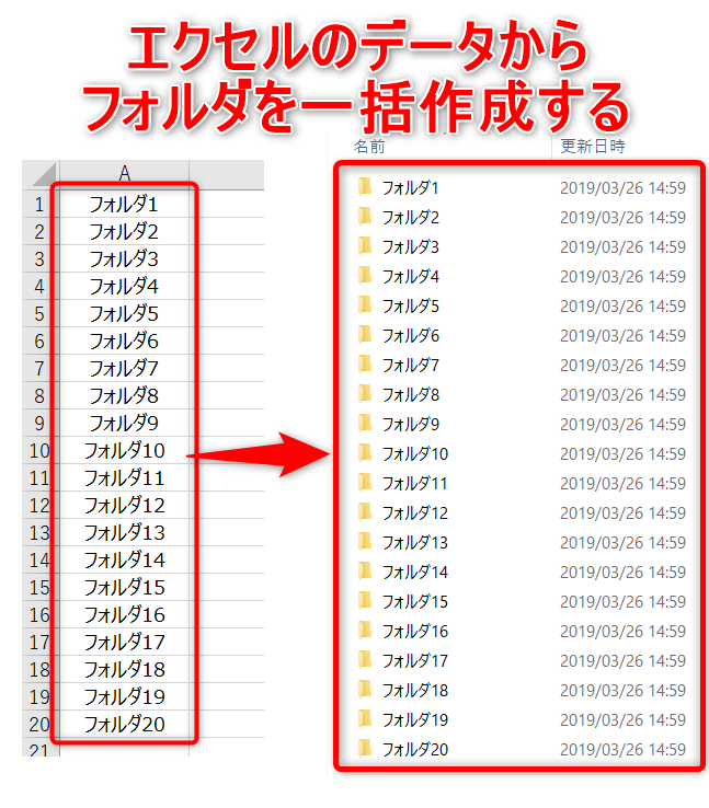 Windows Excelのリストから複数フォルダを一括作成する プログラミング不要 もりさんのプログラミング手帳